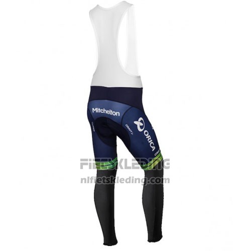 2016 Fietskleding Orica GreenEDGE Wit en Blauw Lange Mouwen en Koersbroek